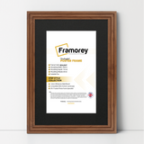 Step Style Walnut Picture Frame Wall Art Poster Frame With Black Mount