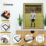 Shabby gold picture frame installation guide with size and hanging instructions