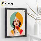 Side view of a Black Square Style Photo Frame hanged on a wall.