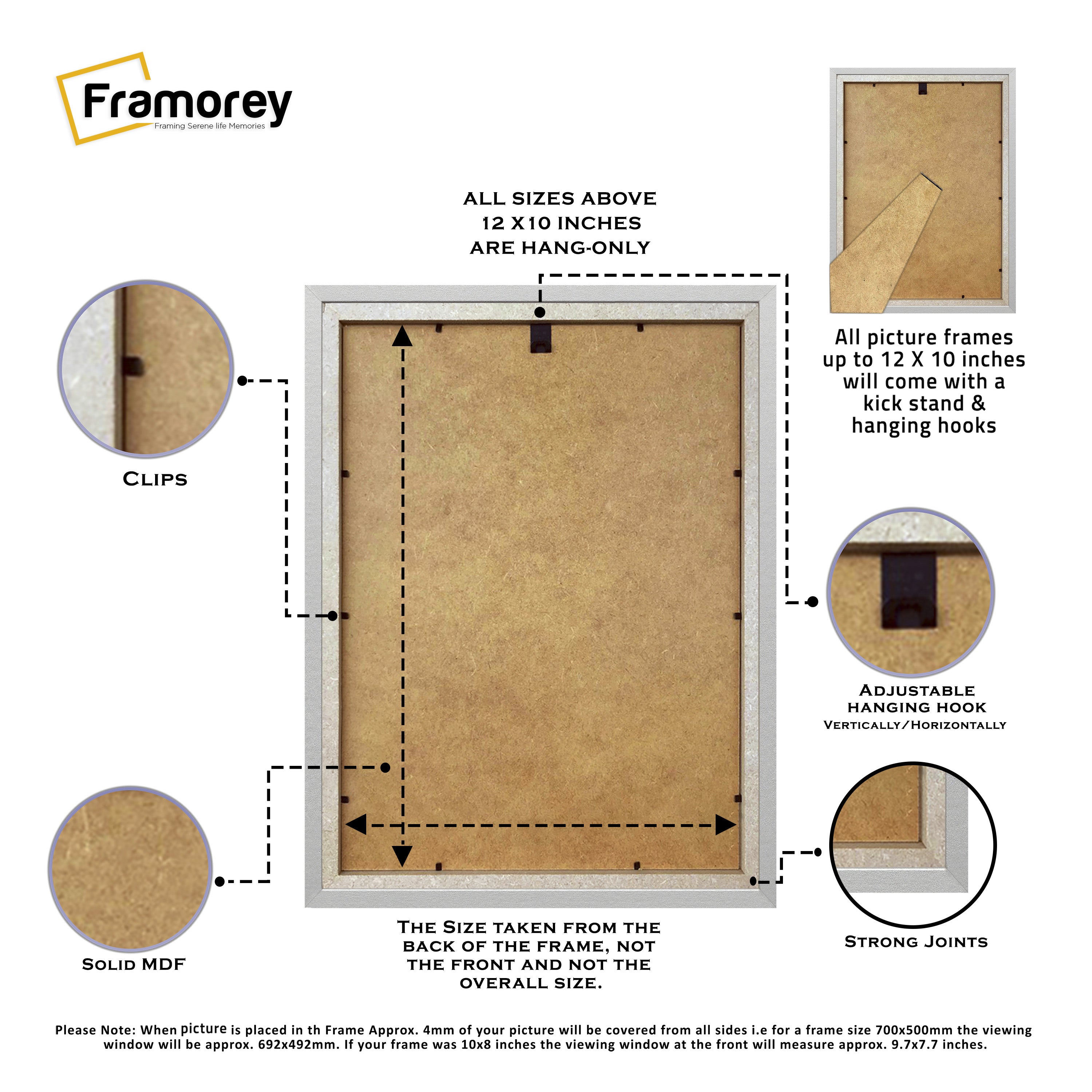 Antique Style Silver Picture Frame Wall Art Photo Frame