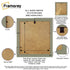 Square Photo Frame Backside View Poster Frame Highlighting it's Features