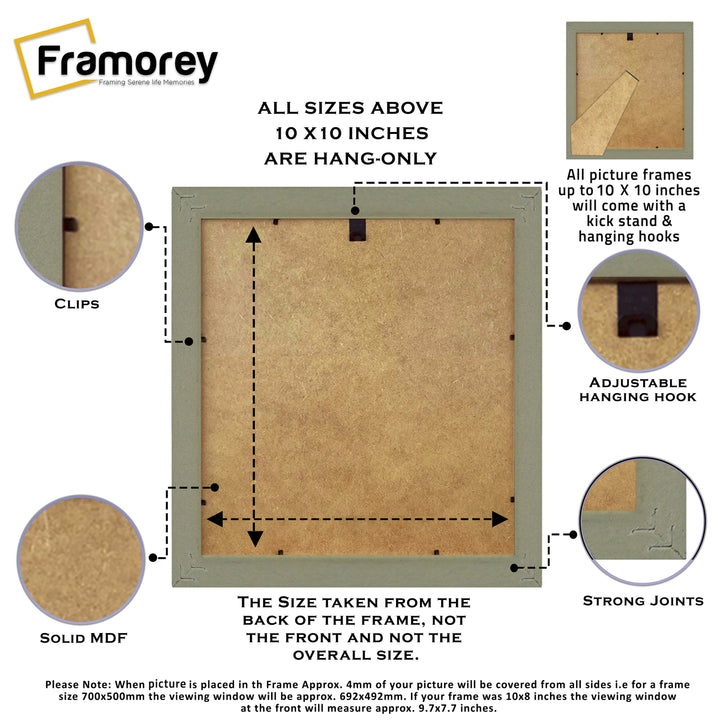 Square Size Oak Oslo Photo Frames Wall Art Frames With Black Mount
