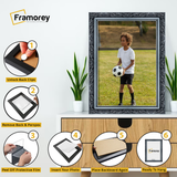 illustration of how to install a silver dahlia ornate picture frame step by step