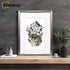 Silver Picture Frame With Mount Wooden on Table