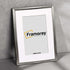Silver Picture Frame Side View With White Mount