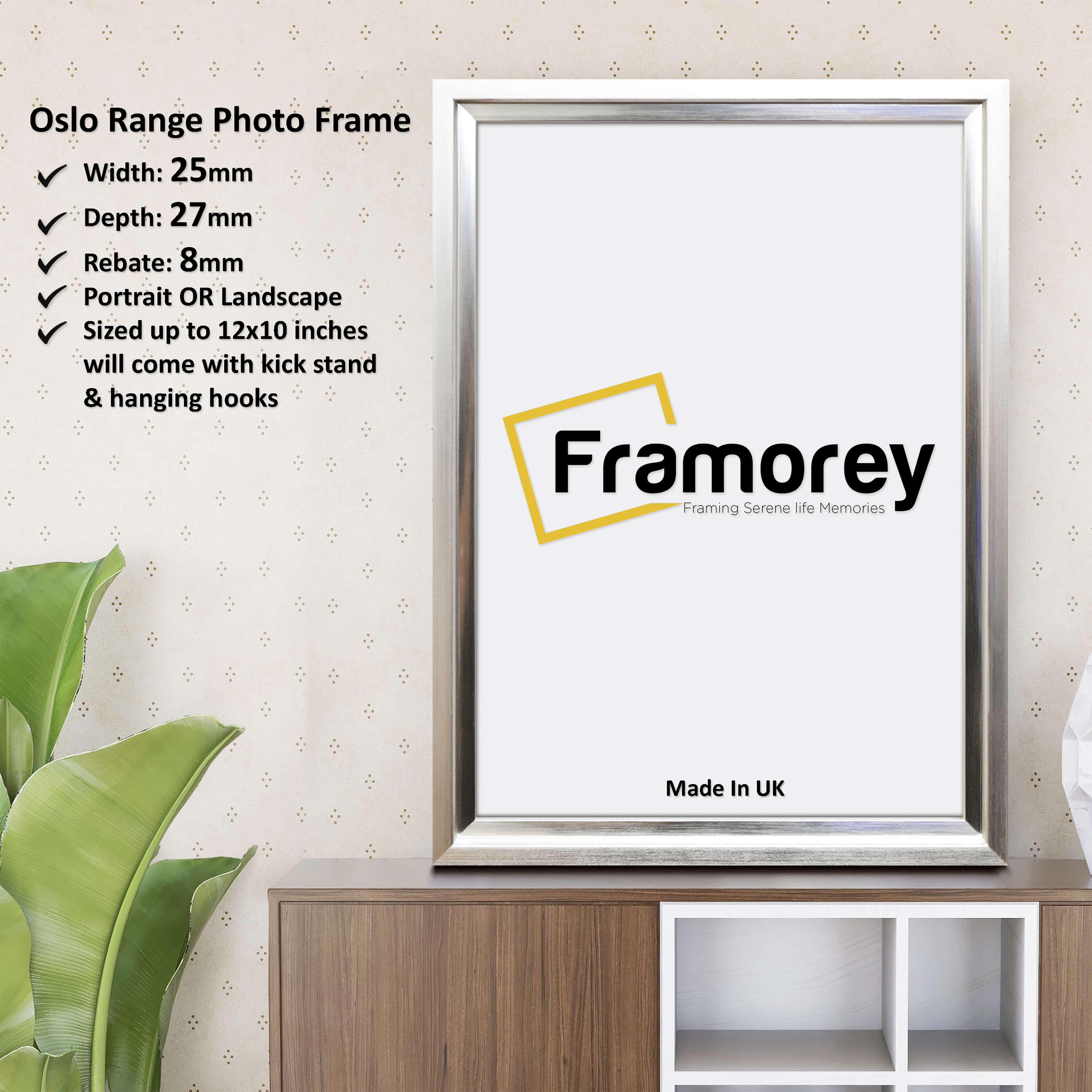 Silver Picture Frame Oslo Style Photo Frames Poster Frames