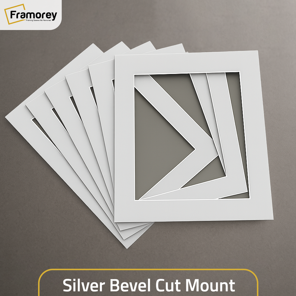 Silver Bevel Cut Mount.