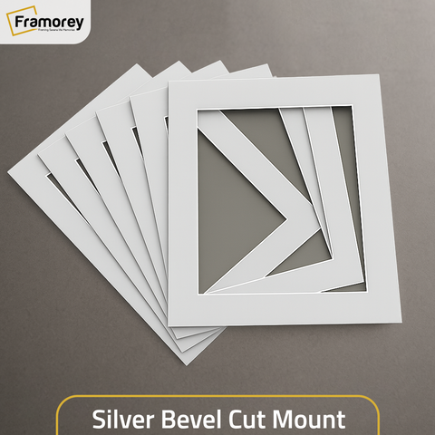 Silver Bevel Cut Mount.