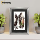 Silver Wall Photo Frame poster Frame With Black Mount