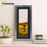 Panoramic Silver Picture Frame Rockstar Wall Art Frame With Black Mount