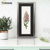 Silver Minimalist Panorama Style Poster Frame Wooden Frame With Black Mount