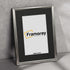 Silver Minimalist Picture Frame Wall Art Frame With Black Mount