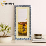 Panoramic Silver Picture Frame Rockstar Wall Art Frame With Ivory Mount