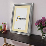 Silver Wall Photo Frame poster Frame With Ivory Mount