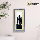 Panoramic Silver Picture Frame Rockstar Wall Art Frame With Ivory Mount
