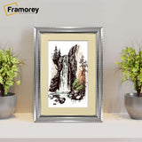 Silver Wall Photo Frame poster Frame With Ivory Mount