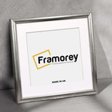 Silver Minimalist Square Size Frames Poster Frame With White Mount