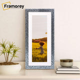 Panoramic Silver Picture Frame Rockstar Wall Art Frame With White Mount