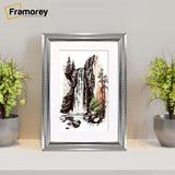 Silver Wall Photo Frame poster Frame With White Mount