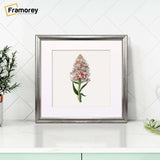 Silver Minimalist Square Size Frames Poster Frame With White Mount