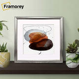Silver Minimalist Square Size Frames Poster Frame With White Mount