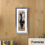 Panoramic Silver Picture Frame Rockstar Wall Art Frame With White Mount