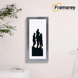 Panoramic Silver Picture Frame Rockstar Wall Art Frame With White Mount
