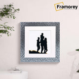 Square Size Silver Picture Frame Rockstar Style Photo Frame With White Mount