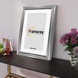 Silver Wall Photo Frame poster Frame With White Mount