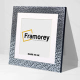 Square Size Silver Picture Frame Rockstar Style Photo Frame With White Mount