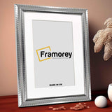 Silver Wall Photo Frame poster Frame With White Mount
