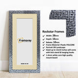 Panoramic Silver Picture Frame Rockstar Wall Art Frame With Ivory Mount