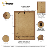 Thin Oak Photo Frame Backside View Poster Frame Highlighting it's Features