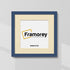 Square Blue Picture Frame with Ivory Mount Wall Art Photo Frame