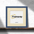 Square Blue Picture Frame with Ivory mount Wall Art Photo Frames