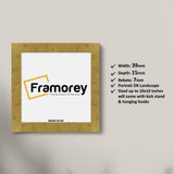Square Gold Picture Frames Handmade Wooden Frames with some detail on its measurement.