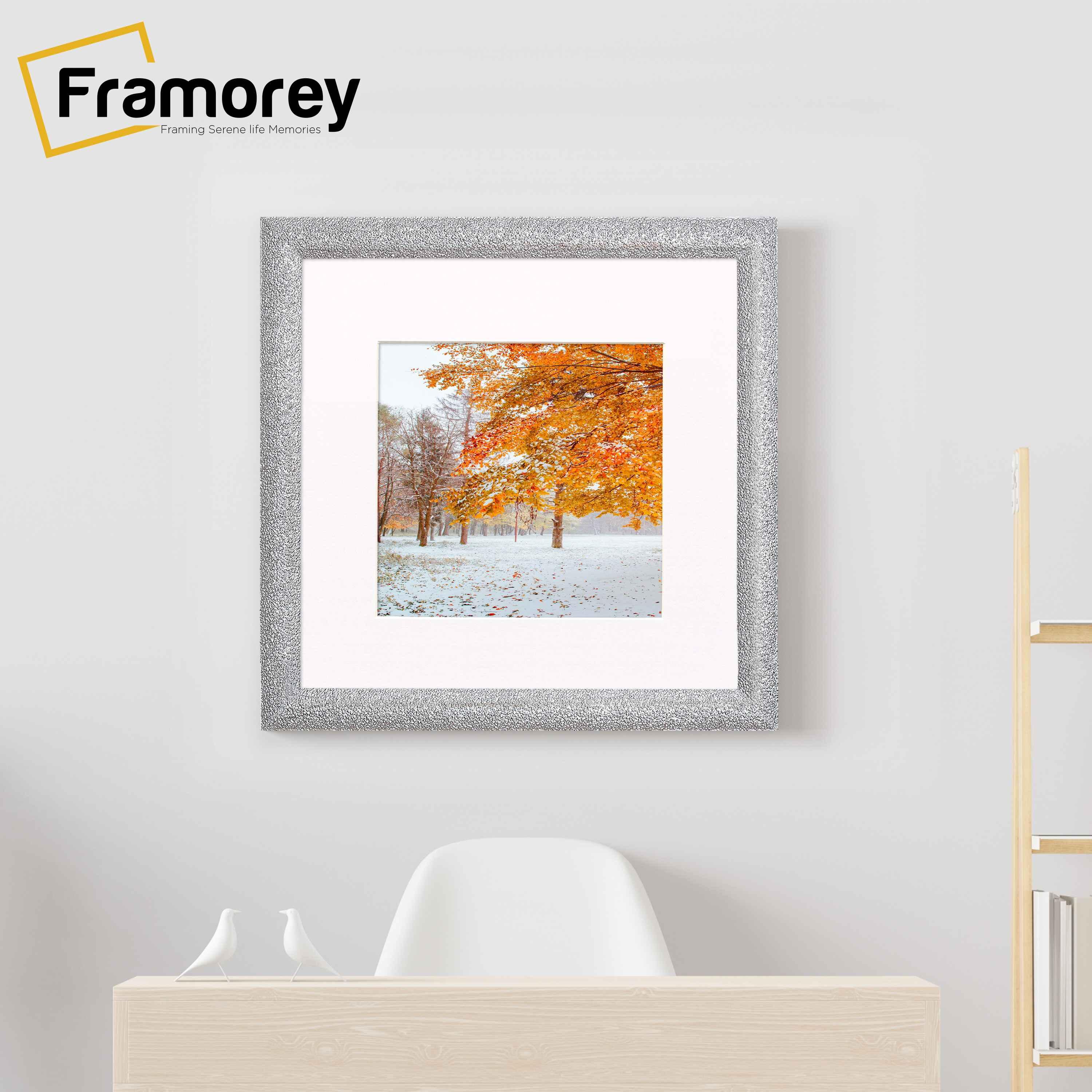 Square With White Mount Home Decor Poster Frame Hanged on a Wall