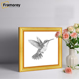 Square Size SideView Gold Photo Frames  standing on a flat surface