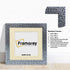 Square Size Silver Picture Frame Rockstar Style with ivory mount leaning with the wall with detail.