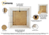 Square White Photo Frame Backside view Featuring it's parts