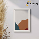 Swept Style White Picture Frame hanging on a wall.