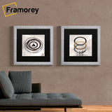 Two Silver Glitter Sparkle Poster Frames With Black Mount hanging on the wall