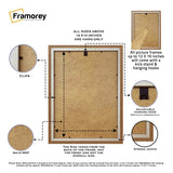 Step Style Walnut Picture Frame Wall Art Poster Frame With White Mount