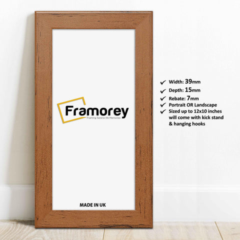 Panoramic Walnut Picture Frames Handmade Wooden Effect Poster Frames