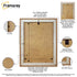 Back side view of Walnut Poster frame highlighting frame material and hanging hooks