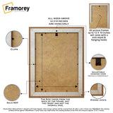 Back side view of Walnut Poster frame highlighting frame material and hanging hooks
