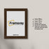 Modern walnut wood picture frame, front view dark wood photo frame for gallery wall art display