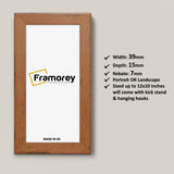 Panoramic Walnut Picture Frames Handmade Wooden Effect Poster Frames