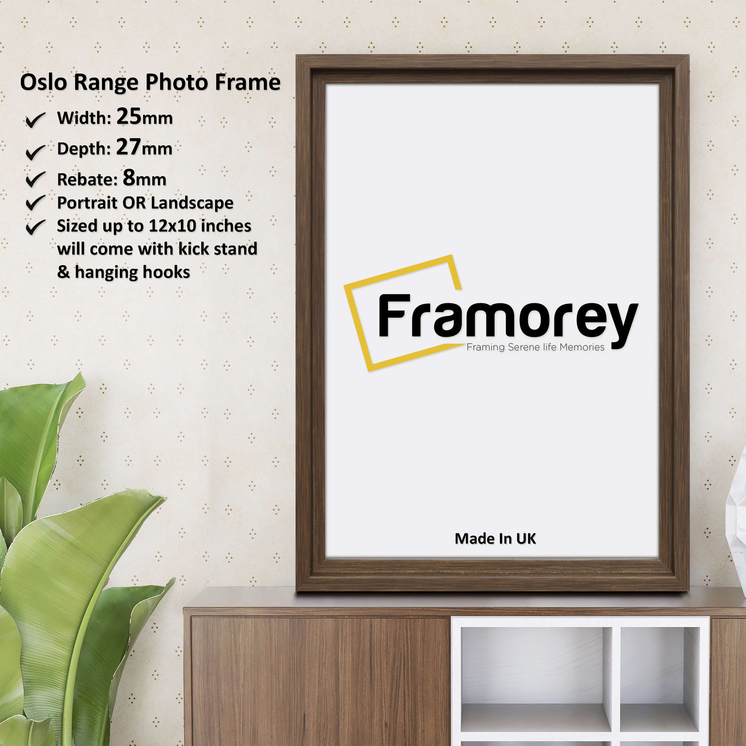 Walnut Picture Frame Oslo Style Photo Frames Poster Frames