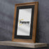 Swept Style Walnut Picture Frame Wall Décor Photo Frame With Black Mount